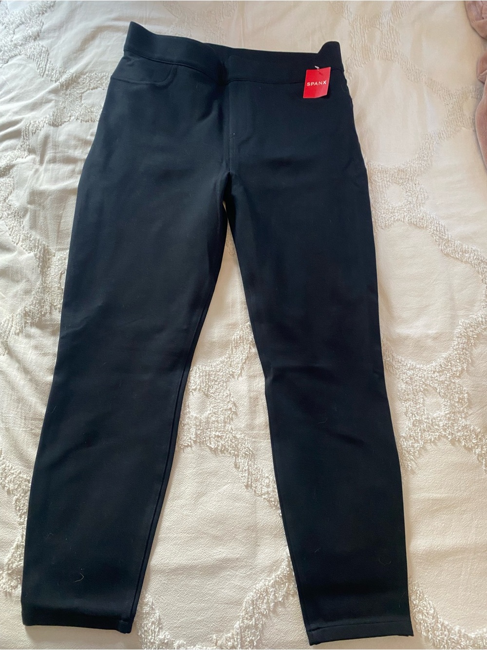 SPANX Black High-Waist Ponte Leggings